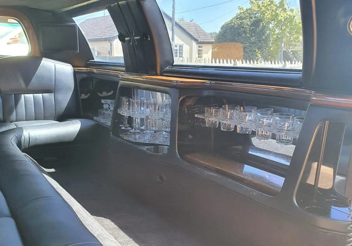 black limo interior